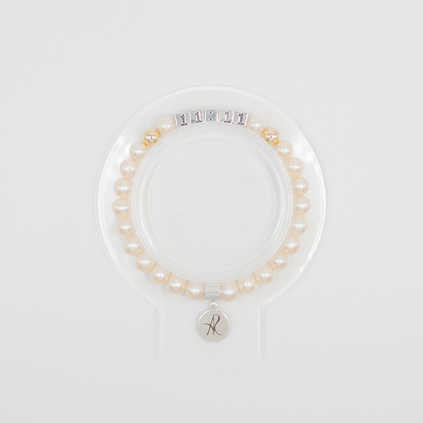 11:11 - Fresh water white pearls with 14Kt gold